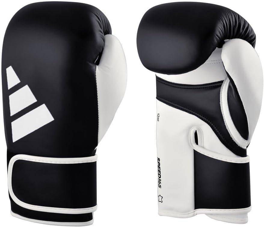 ADIDAS WAKO Approved Kickboxing Fight Gloves, Cowhide Cuir Leather Speed 165 adiSBG165, 10 Oz Boxing Gloves