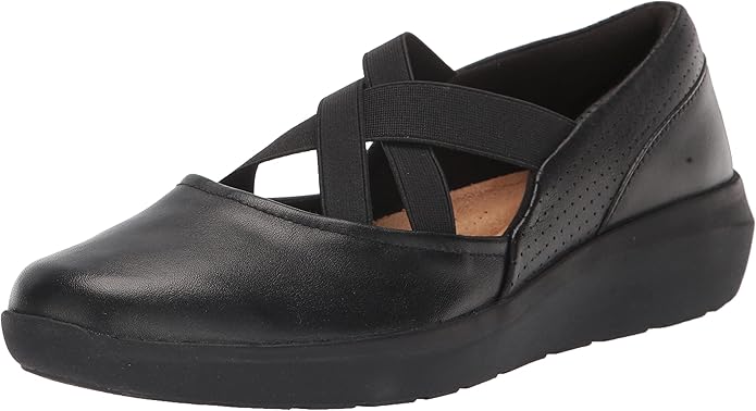 Clarks Kayleigh Cove Mary Jane Flat, Black Combi,US 10 Medium