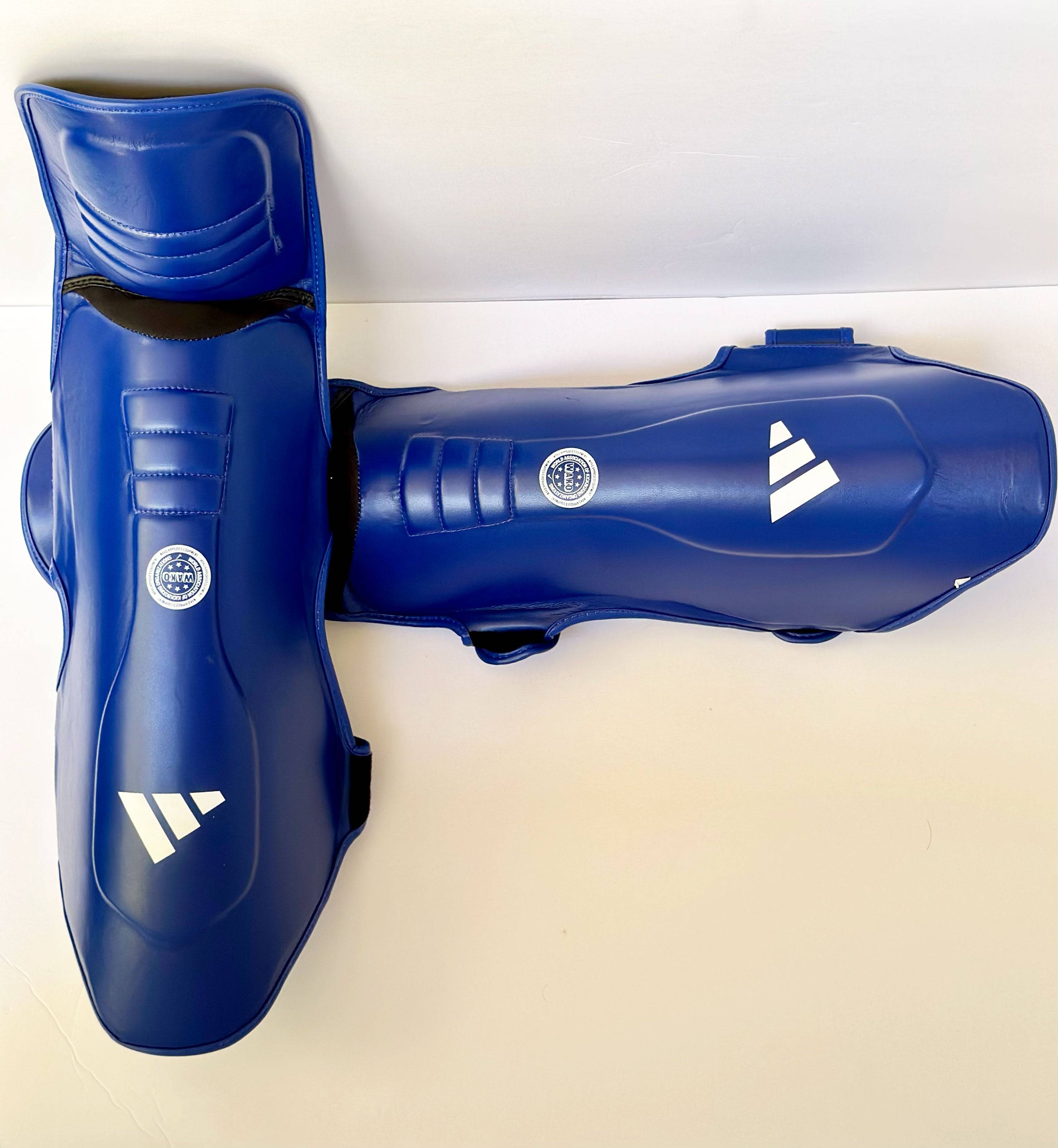ADIDAS WAKO Approved Shin Guards - Unisex Leg Protection Pads for Kickboxing, Muay Thai, MMA, ADIWAKOGSS11