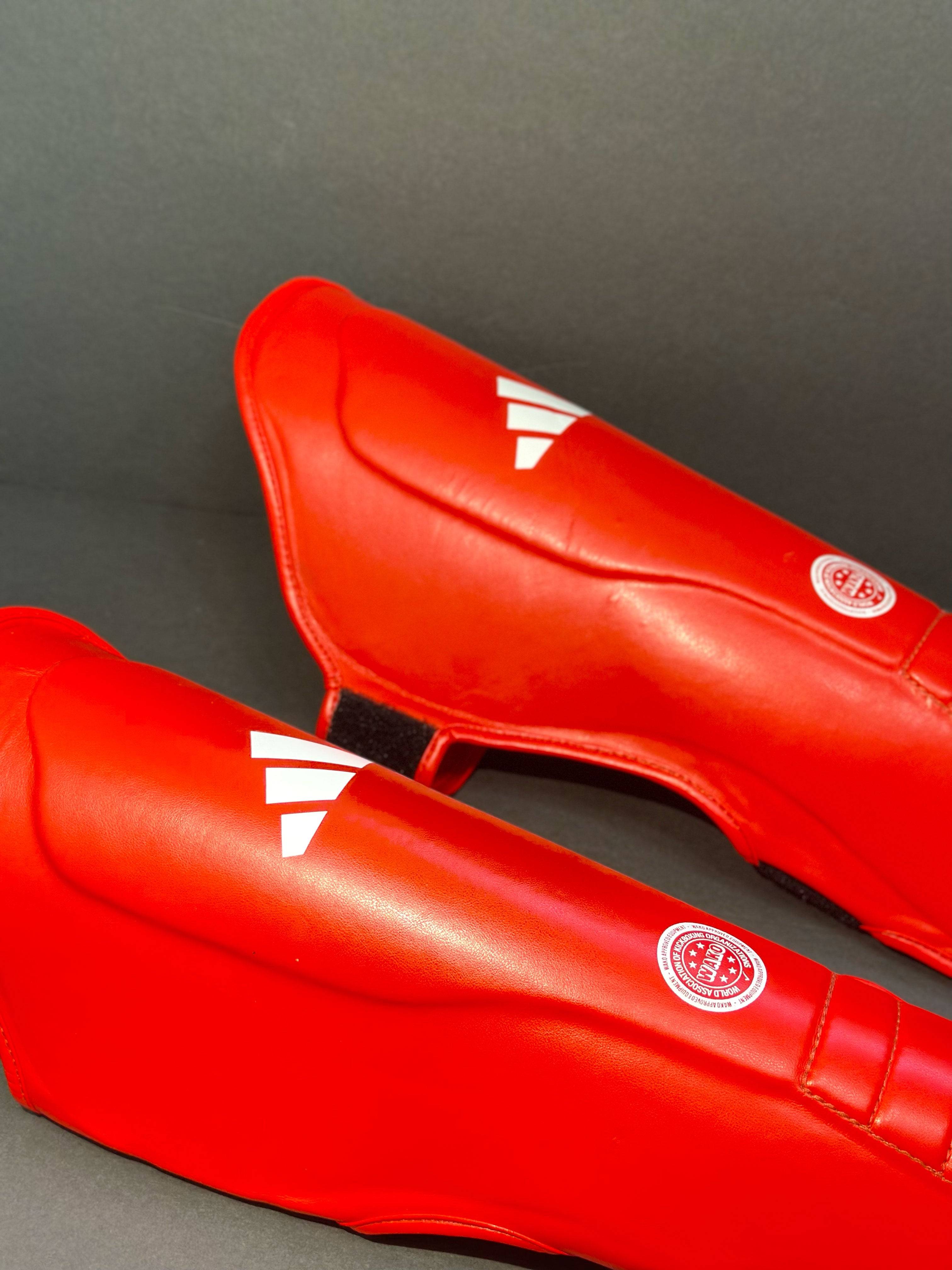 ADIDAS WAKO Approved Shin Guards - Unisex Leg Protection Pads for Kickboxing, Muay Thai, MMA, ADIWAKOGSS11