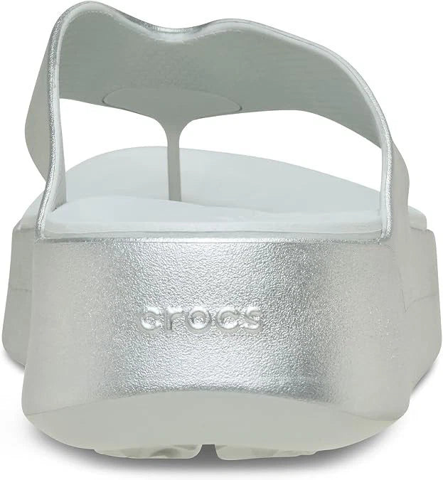 Crocs Getaway Platform Women’s Flip-Flop Sandals, Silver, US Size 6