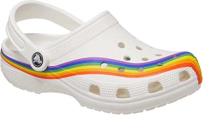 Crocs Classic Rainbow Dye Clog Unisex Clogs, Womenâs US 6 / Menâs US 4