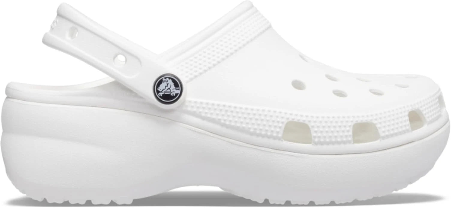 Crocs Classic Platform Clog Women’s Clogs, White, US Size 9