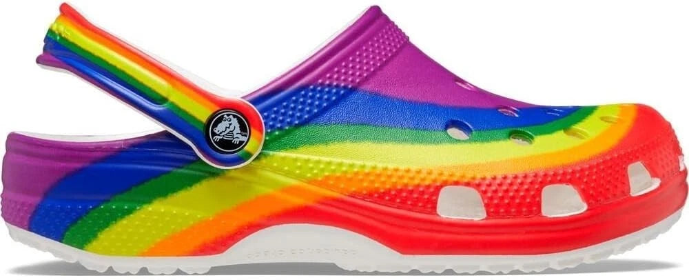 Crocs Classic Graphic Clog Unisex Clogs, Rainbow