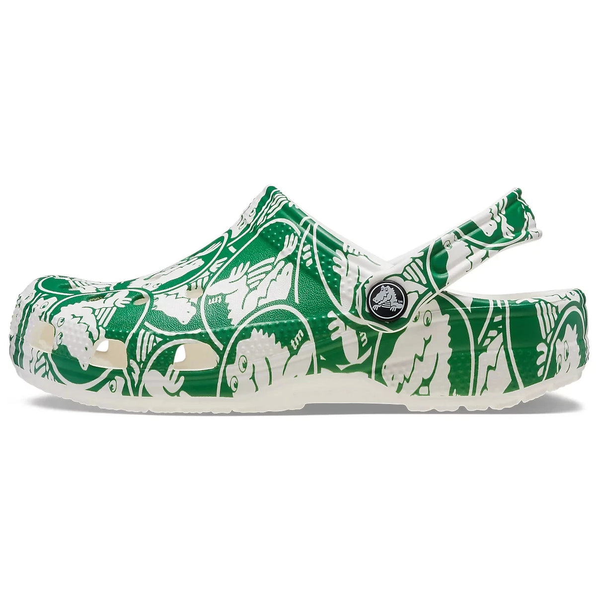 Crocs Classic Graphic Clog Unisex Clogs, Green Ivy, Women’s US 7 / Men’s US 5