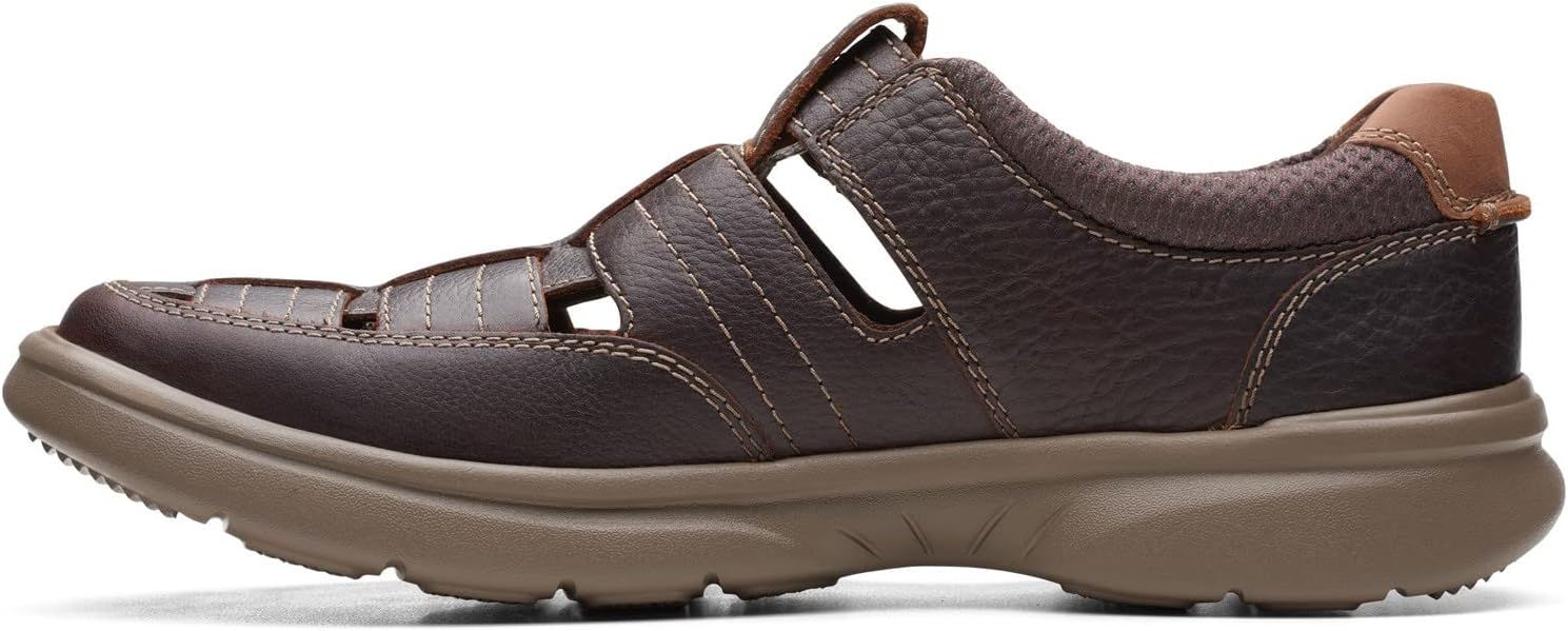 Clarks Mens Bradley Cove Loafer, Brown Tumbled Leather, 9 US