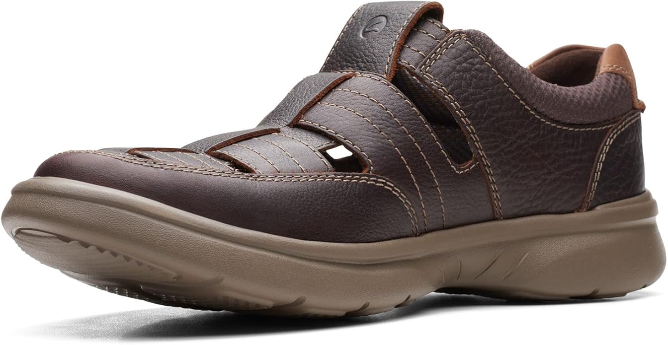 Clarks Mens Bradley Cove Loafer, Brown Tumbled Leather, 9 US