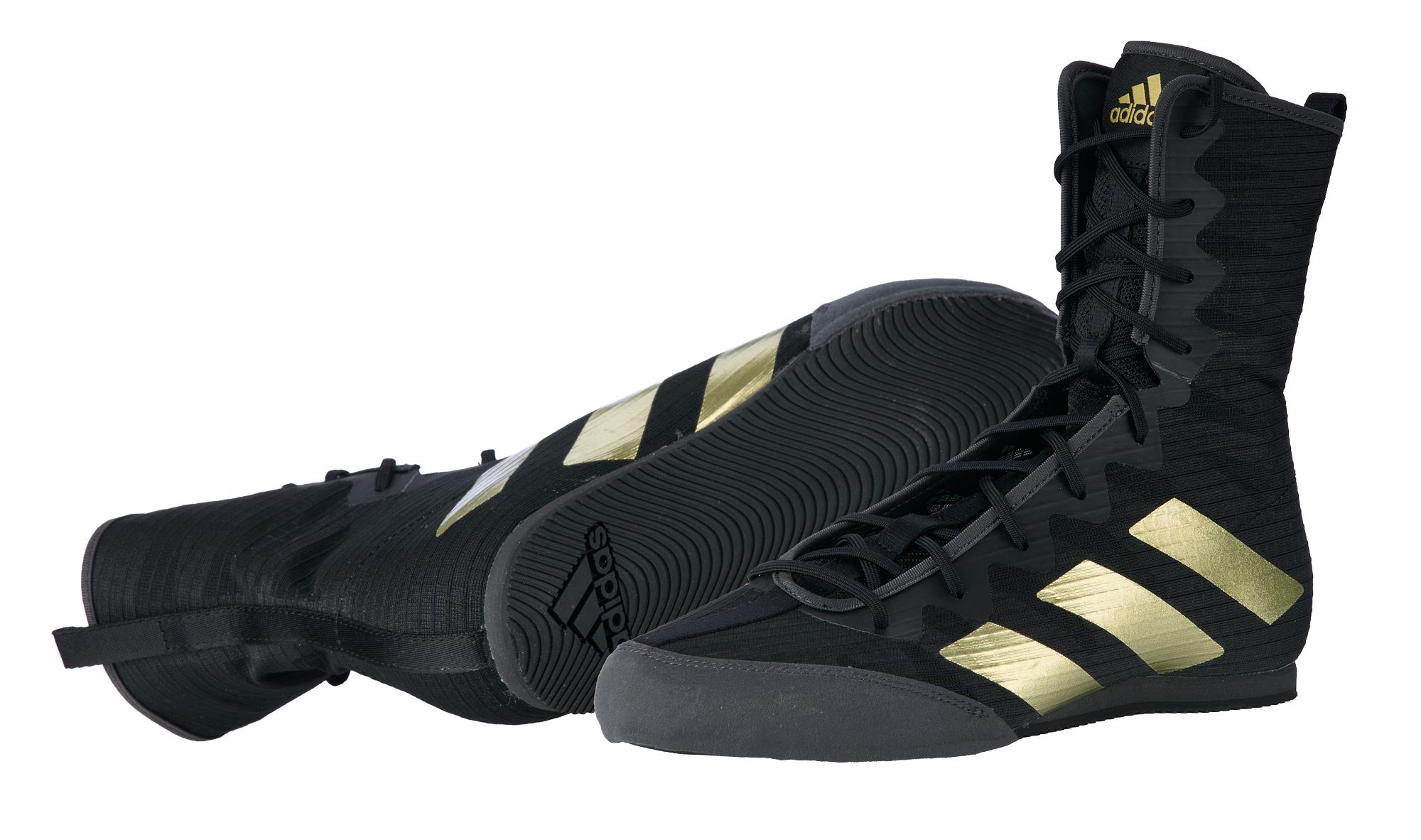 Adidas Box Hog 4 Boxing Shoes Black Gold Lightweight EVA Midsole optapt llc