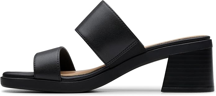 Clarks Women Jaylan Dusk Black Leather, US 6.5 Medium