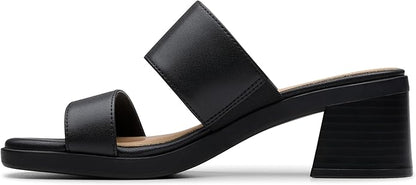 Clarks Women Jaylan Dusk Black Leather, US 6.5 Medium