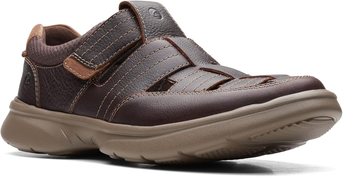 Clarks Mens Bradley Cove Loafer, Brown Tumbled Leather, 9 US