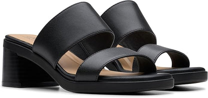 Clarks Women Jaylan Dusk Black Leather, US 6.5 Medium