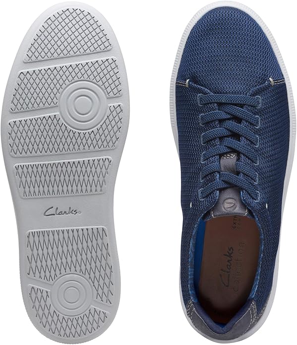 Clarks Cambro Low Sneaker, Navy Textile,US 8 Medium