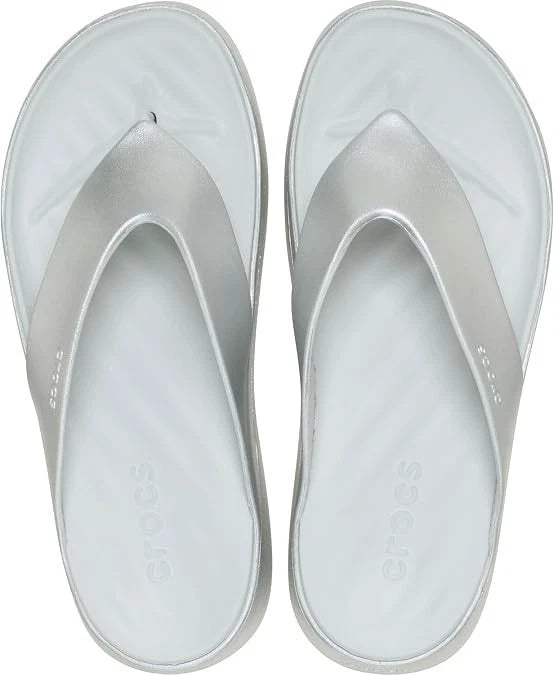 Crocs Getaway Platform Women’s Flip-Flop Sandals, Silver, US Size 6