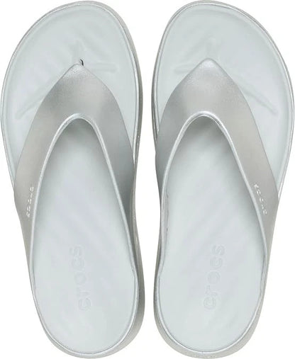 Crocs Getaway Platform Women’s Flip-Flop Sandals, Silver, US Size 6