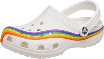 Crocs Classic Rainbow Dye Clog Unisex Clogs, Women’s US 6 / Men’s US 4