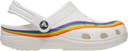 Crocs Classic Rainbow Dye Clog Unisex Clogs, Women’s US 6 / Men’s US 4