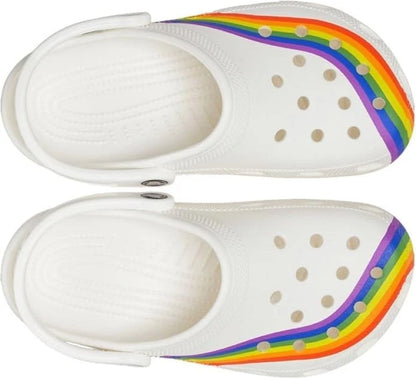 Crocs Classic Rainbow Dye Clog Unisex Clogs, Women’s US 6 / Men’s US 4