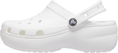 Crocs Classic Platform Clog Women’s Clogs, White, US Size 9