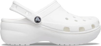 Crocs Classic Platform Clog Women’s Clogs, White, US Size 9