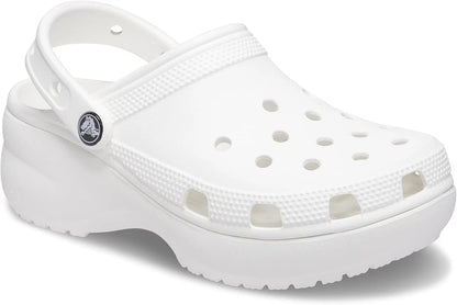 Crocs Classic Platform Clog Women’s Clogs, White, US Size 9