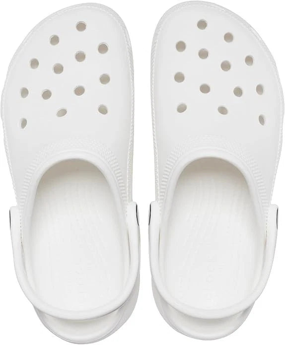 Crocs Classic Platform Clog Women’s Clogs, White, US Size 9