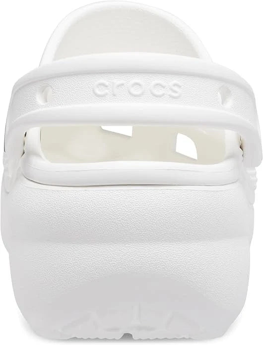 Crocs Classic Platform Clog Women’s Clogs, White, US Size 9