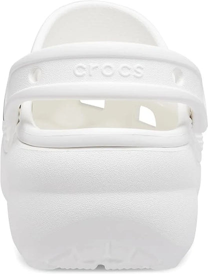 Crocs Classic Platform Clog Women’s Clogs, White, US Size 9