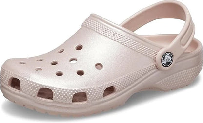 Crocs Classic Glitter Clog Kids’ Clogs, Pink Clay/Shimmer, US Size 5 Big Kid M