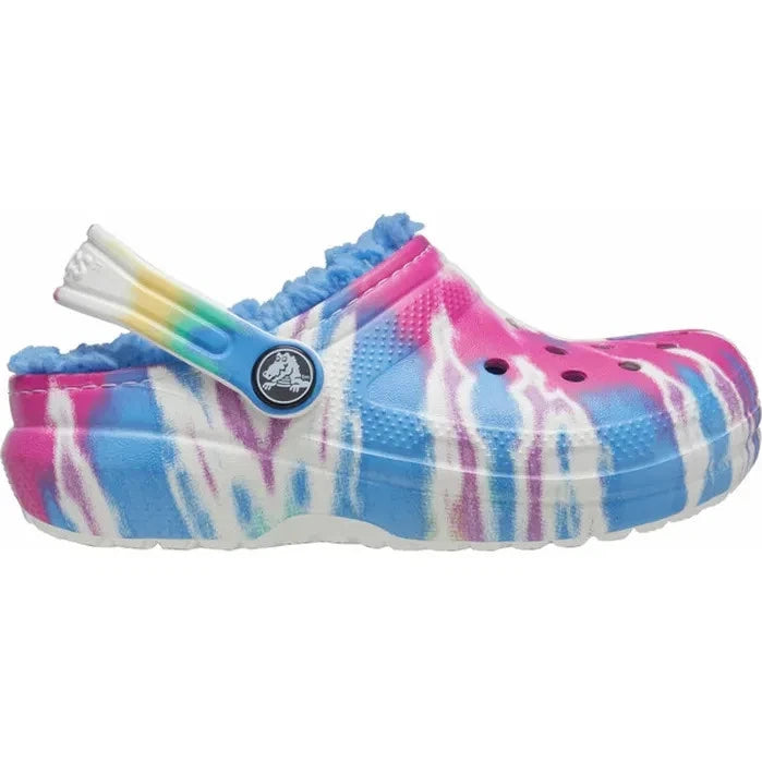 Crocs Classic Tie Dye Lined Clogs – Powder Blue/Multi, W6/M4