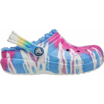 Crocs Classic Tie Dye Lined Clogs – Powder Blue/Multi, W6/M4