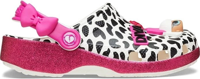 Crocs LOL Surprise Diva Classic Big Kid Clogs. Black/White,