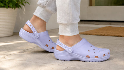 Crocs Classic Frosted Clog Unisex Clogs, Purple Moon