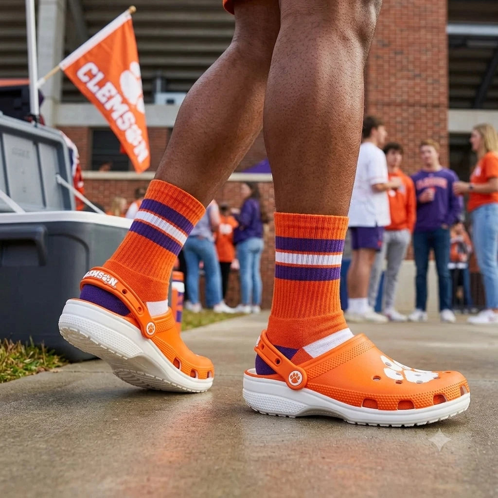 Crocs Classic Collegiate Clog Unisex Clogs, Clemson, Women’s US 15 / Men’s US 13