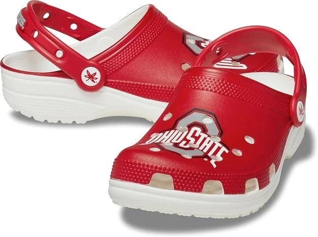Crocs Unisex-Adult Classic Collegiate Clogs, Ohio State, Men’s US 4 / Women’s US 6