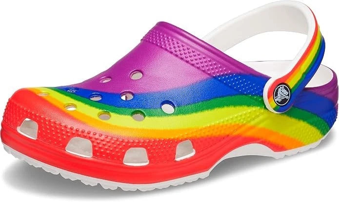Crocs Classic Graphic Clog Unisex Clogs, Rainbow