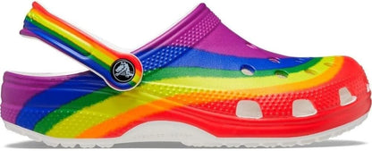 Crocs Classic Graphic Clog Unisex Clogs, Rainbow