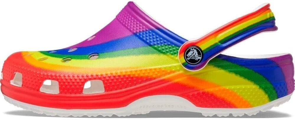 Crocs Classic Graphic Clog Unisex Clogs, Rainbow