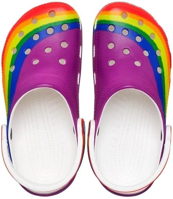 Crocs Classic Graphic Clog Unisex Clogs, Rainbow
