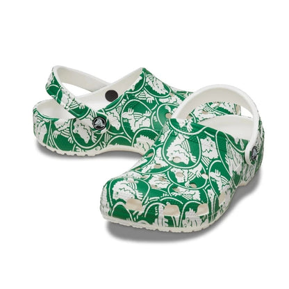 Crocs Classic Graphic Clog Unisex Clogs, Green Ivy, Women’s US  7 / Men’s US 5