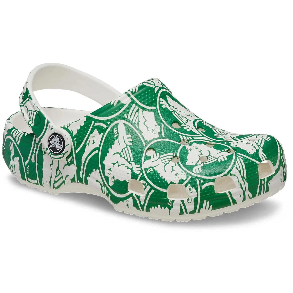 Crocs Classic Graphic Clog Unisex Clogs, Green Ivy, Women’s US  7 / Men’s US 5