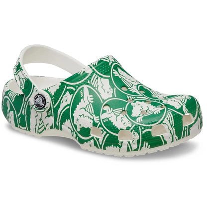 Crocs Classic Graphic Clog Unisex Clogs, Green Ivy, Women’s US  7 / Men’s US 5