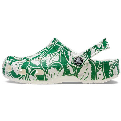 Crocs Classic Graphic Clog Unisex Clogs, Green Ivy, Women’s US  7 / Men’s US 5