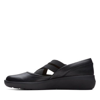 Clarks Kayleigh Cove Mary Jane Flat, Black Combi,US 10 Medium