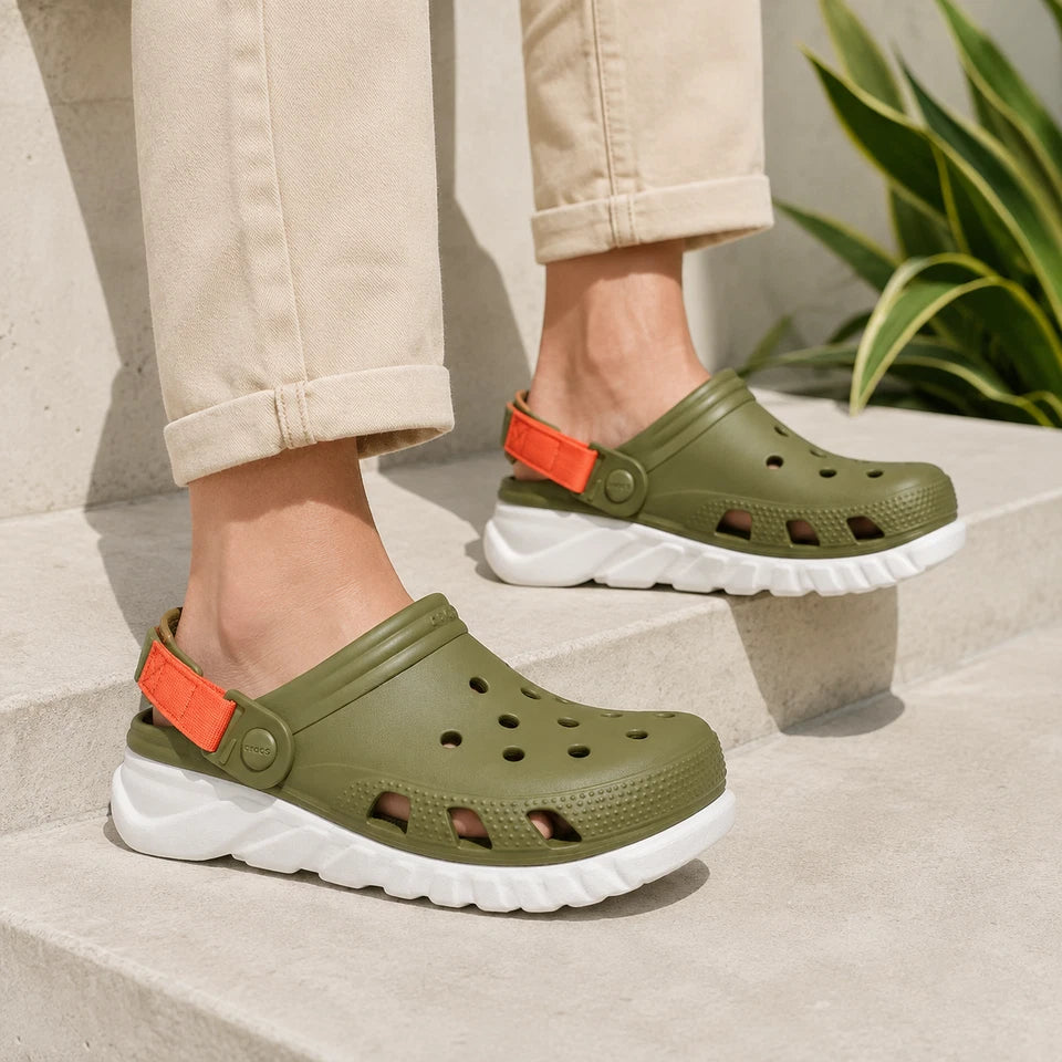 Crocs Duet Max II Clog Unisex Clogs, Aloe, Men’s US 4 / Women’s US 6